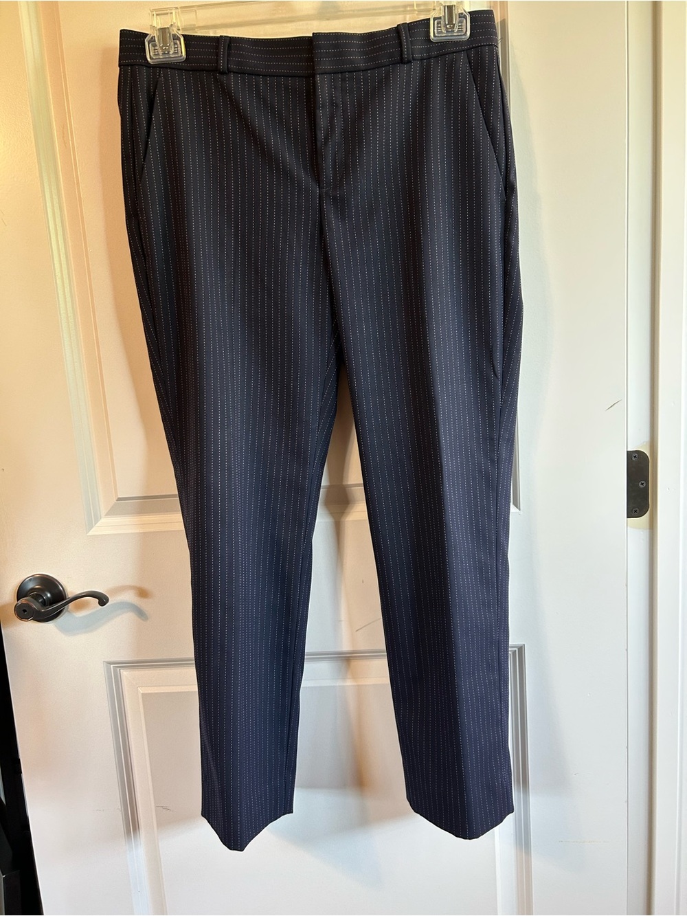Banana Republic Navy Pinstripe Dress Pants